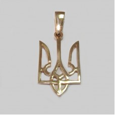 Золотая подвеска Герб Украины "Трезубец" ДС-10028