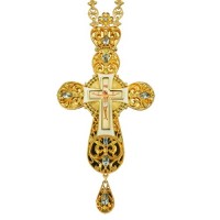 Крест латунный в позолоте с цепью 2.10.0050ЛП-244ЛП