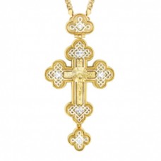 Крест наперсный серебряный в позолоте с цепью2.10.0071П1П