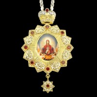 Панагия серебряная с цепью аг-2.7.0371-21