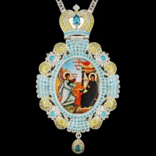 Панагия латунная с принтом и вставками аг-2.7.0528Л-2