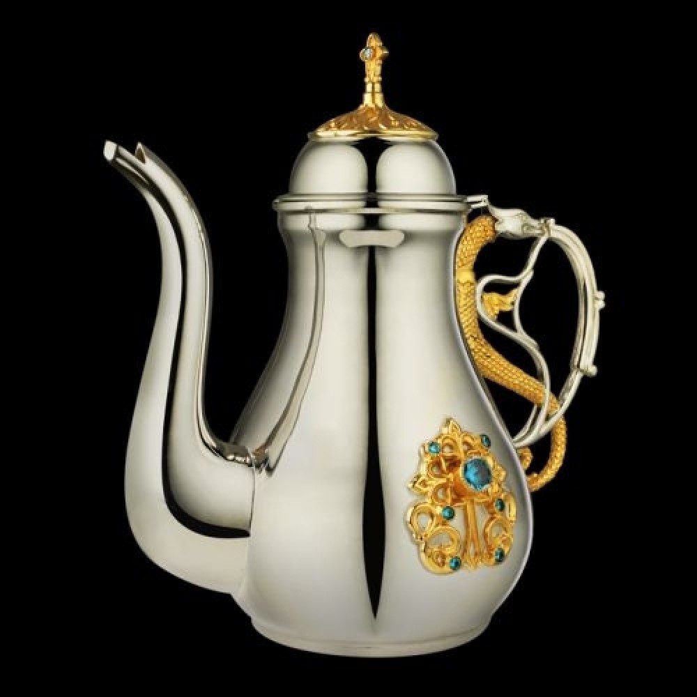 Чайник для теплоты латунный с фрагментальной позолотой аг-2.7.0644ЛФ