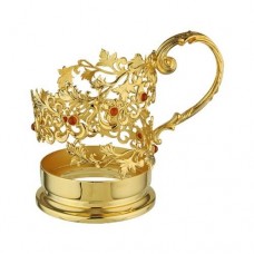 Підстаканник латунний Золота осінь з позолотою аг-2.8.0090Л