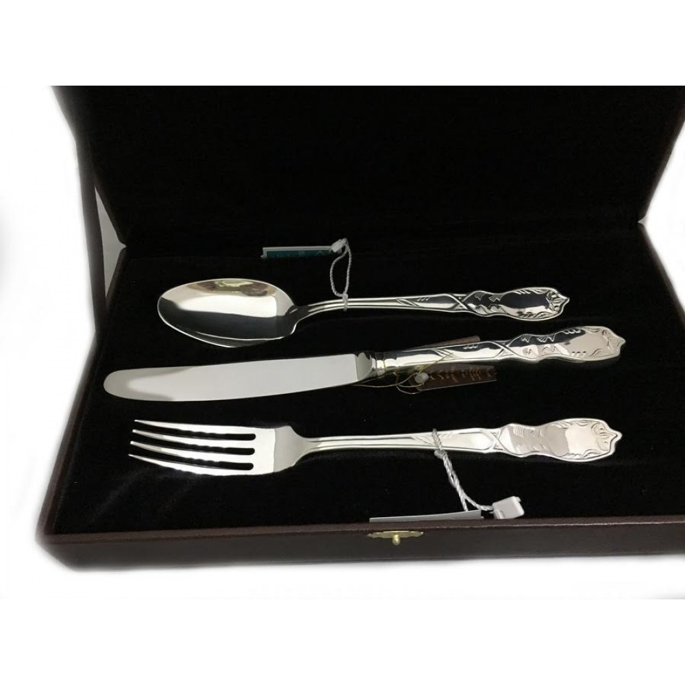 Набор серебряных столовых приборов на 1 персону Эгоист аг-2.91.0100