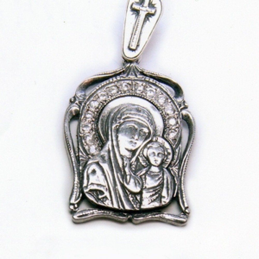 Серебряная ладанка Божия Матерь ст-20