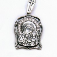 Срібна ладанка з камінцями ст-20