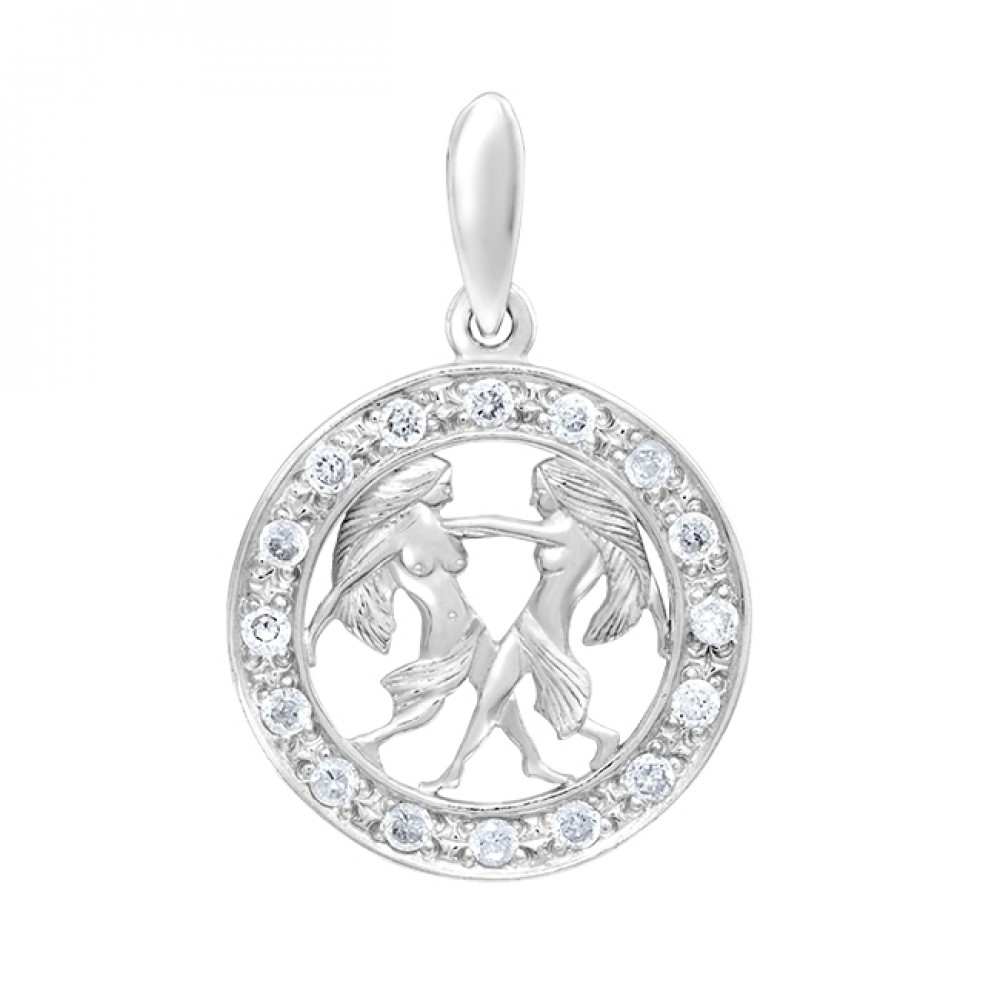 Серебряный подвес "Близнецы" ЮМ-3084-3