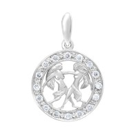 Серебряный подвес "Близнецы" ЮМ-3084-3