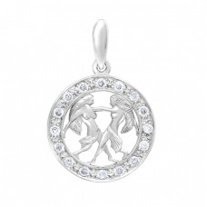 Серебряный подвес Близнецы ЮМ-3084-3