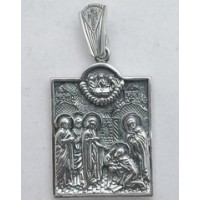 Срібна ладанка Явище Пресвятої Богородиці 83 бр-3100269