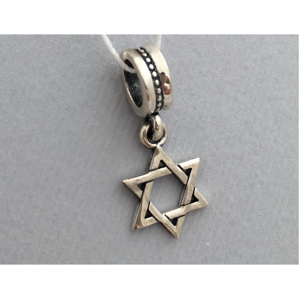 Серебряный шарм Звезда Давида бр-0057331