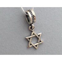 Срібний шарм Зірка Давида бр-0057331
