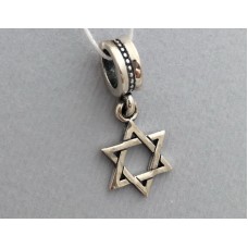 Срібний шарм Зірка Давида бр-0057331