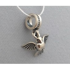 Серебряная бусина "Птичка" бр-0058931