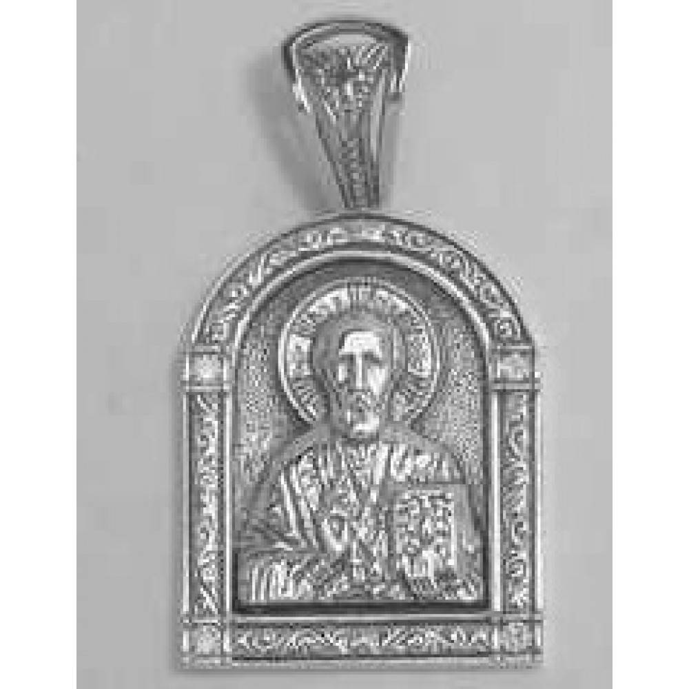 Серебряная ладанка  Святой Николай Чудотворец  36 бр-3110057