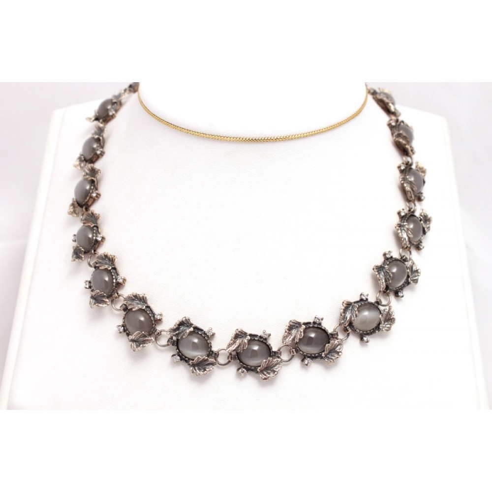 Серебряное колье Барокко бр-4150001