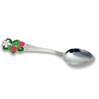 Серебряная десертная ложка Клубничка ХЮ-52434
