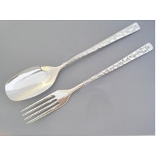 Набір срібних десертних приборів Шахи (ложка+виделка) бр-5384