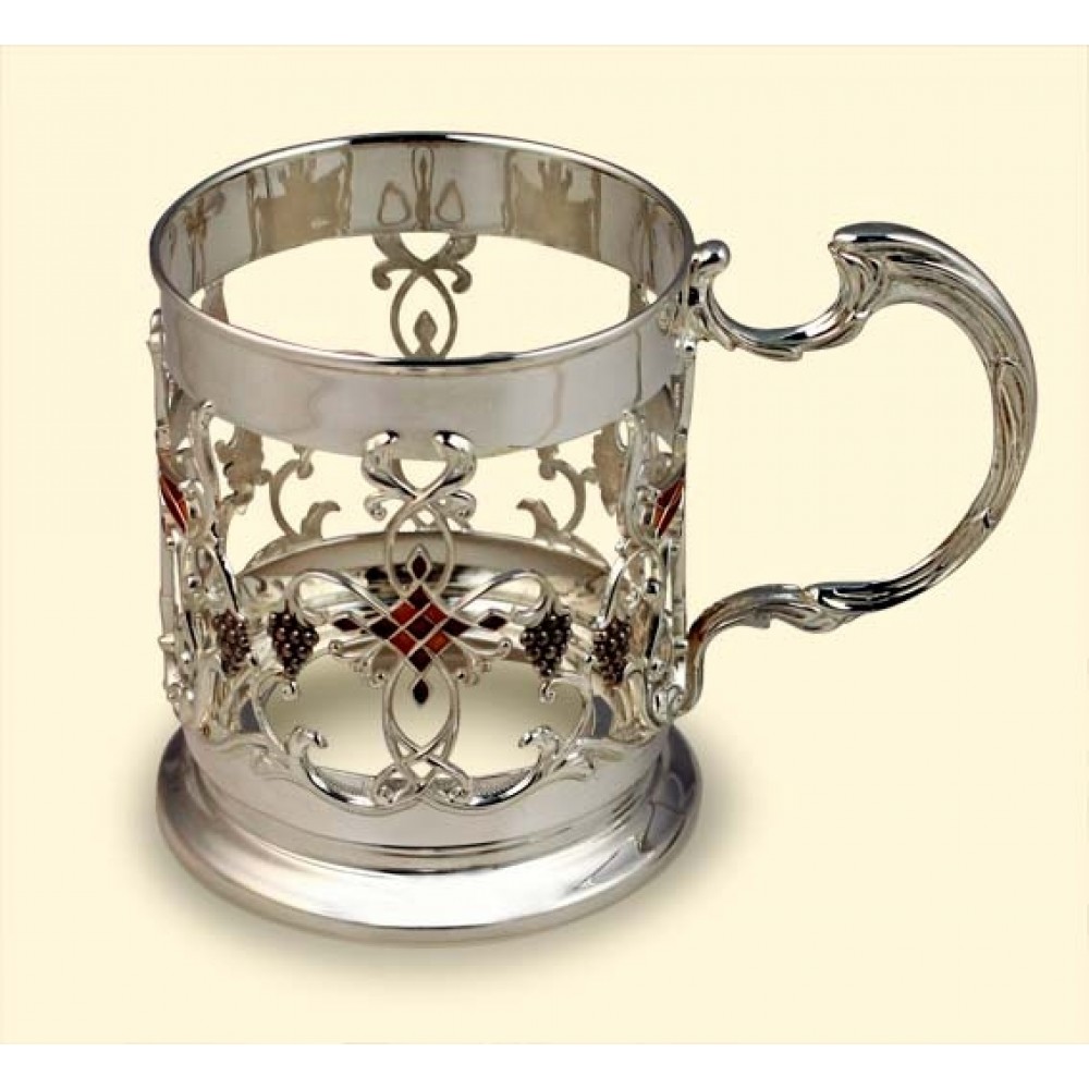 Срібний підстаканник Виноградна лоза АГ-280119