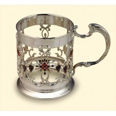 Подстаканник серебряный Виноградная лоза АГ-280119