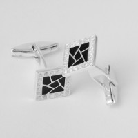 Срібний запонки ЮМ-8077