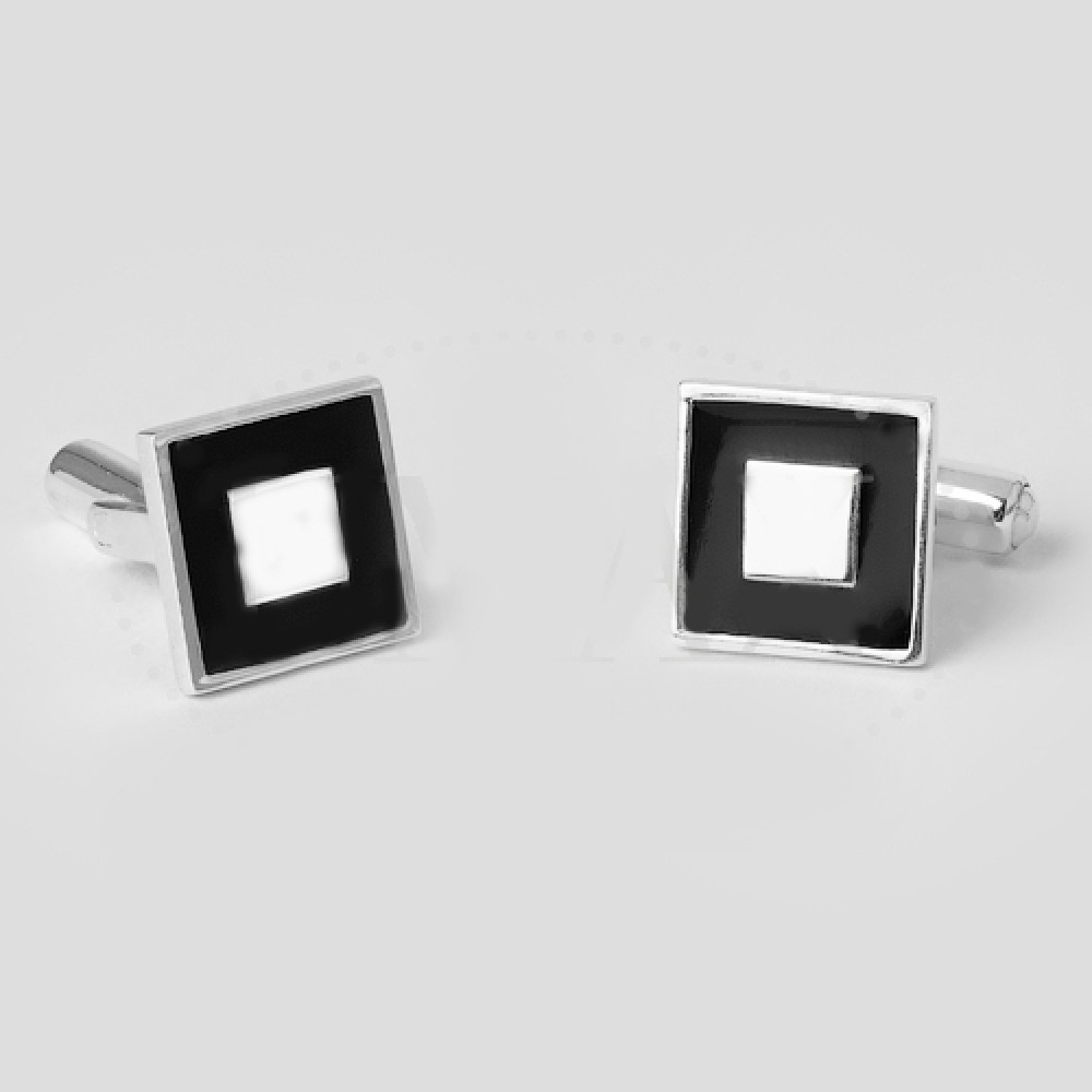 Срібний запонки ЮМ-8268