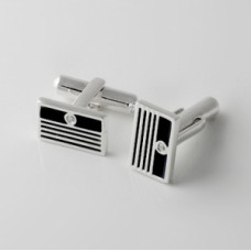 Серебряные запонки ЮМ-8272