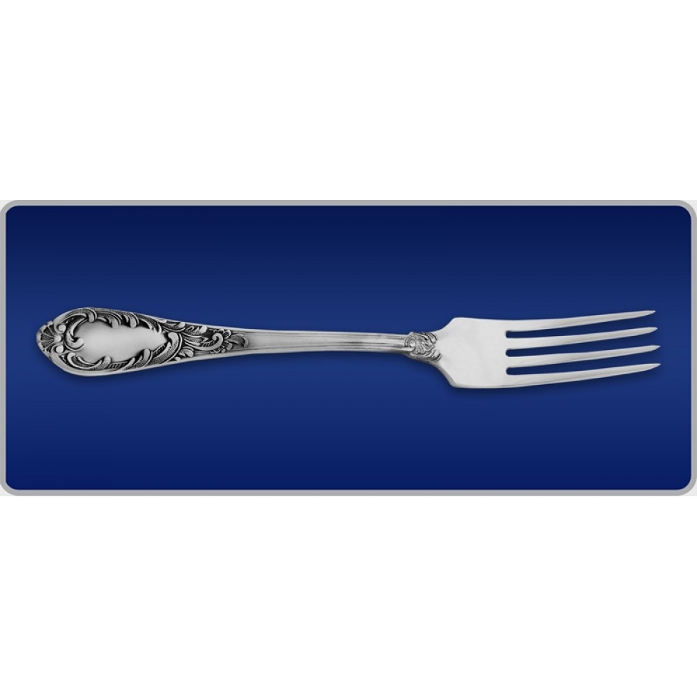 Набор мельхиоровых столовых вилок "Royal" посеребренных 12шт.