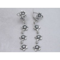 Серебряные серьги "Календула" бр-1110833