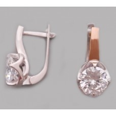 Серебряные серьги с золотой накладкой бр-1112607