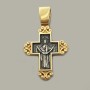 Срібний хрест із частковою позолотою і чорнінням ЛЗ-34027