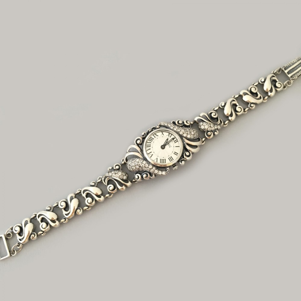 Серебряные часы БР-10058