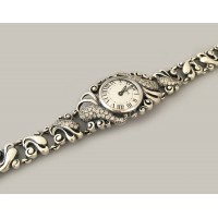 Серебряные часы БР-10058