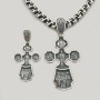 Серебряный крест с ликами святых БР-0076631