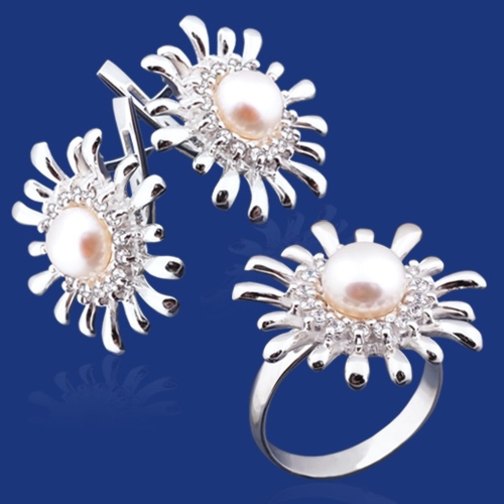 Серебряный гарнитур бц-025