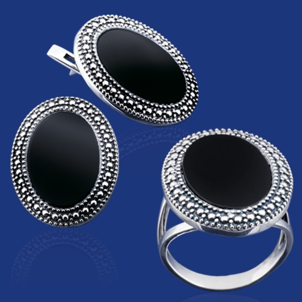 Серебряный гарнитур бц-069