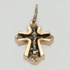Золотой крест с чернением дс-10022ч