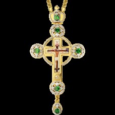 Крест латунный в позолоте с цепью 2.10.0124ЛП-21ЛП
