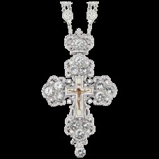 Крест наперсный латунный с принтом 2.10.0126Л-235Л