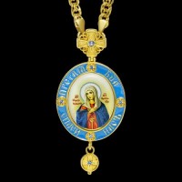 Панагия латунная в позолоте с цепью аг-2.7.0144ЛП-21ЛП