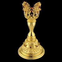 Лампада настольная латунная в позолоте аг-2.7.0341ЛП