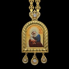 Панагия серебряная с цепью аг-2.7.0378П-249П