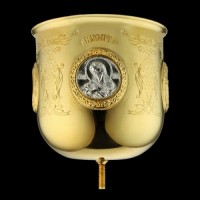 Чаша потира серебряная с накладками в позолоте аг-2.7.0522П