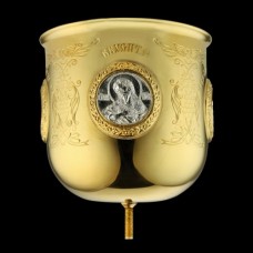 Чаша потира серебряная с накладками в позолоте аг-2.7.0522П