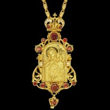 Панагия латунная в позолоте с литьевым образом аг-2.7.0767ЛП