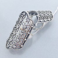 Срібна каблучка ажурна з камінцями Схід бр-1403421
