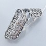 Серебряное кольцо ажурное с камушками Восток бр-1403421
