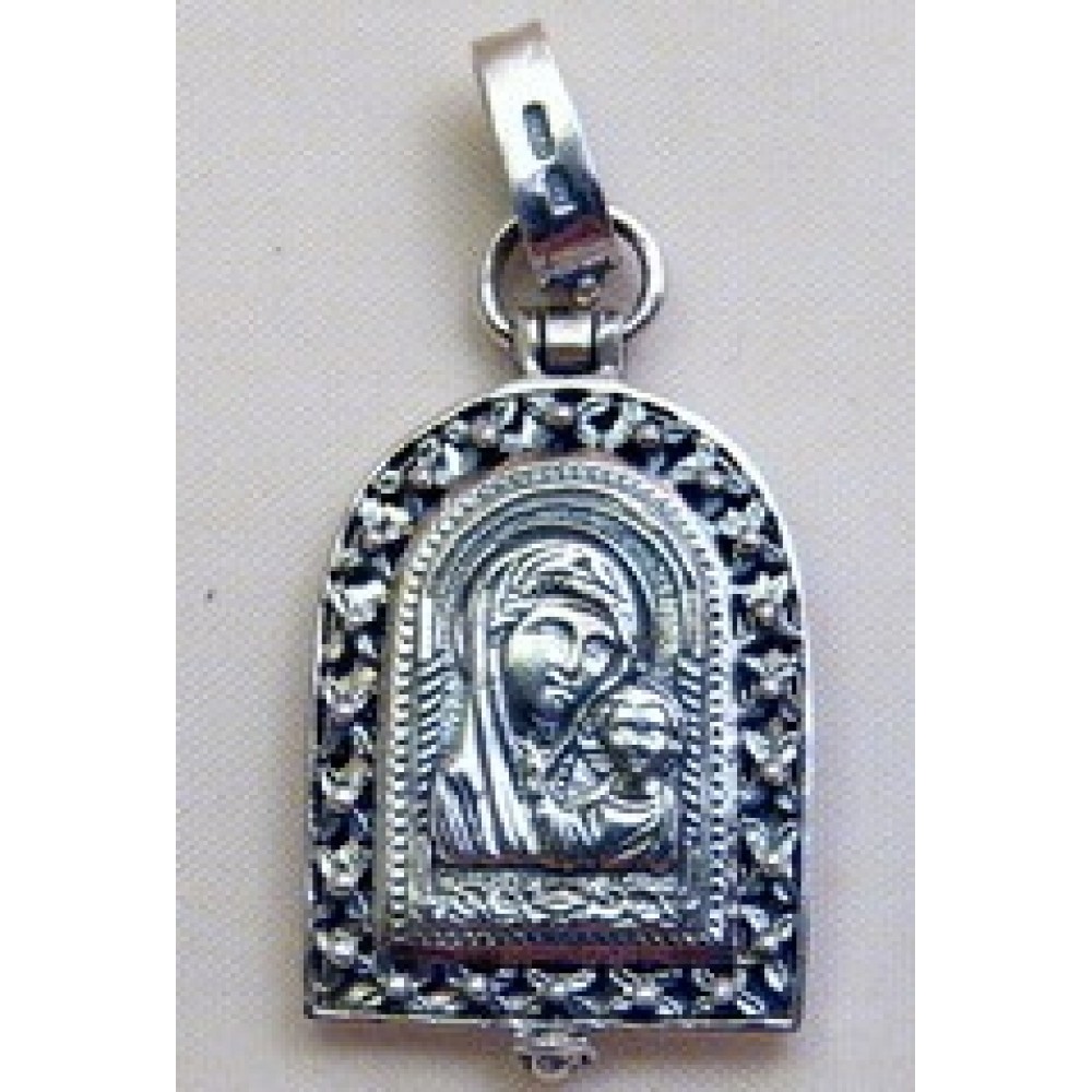 Срібний складень Божа матір Казанська бр-3100324