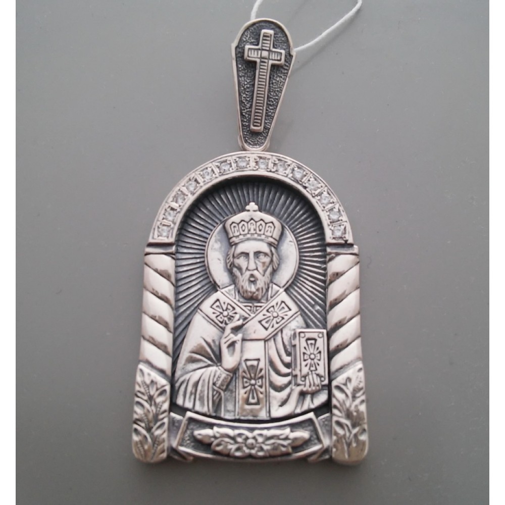 Серебряная ладанка  Святой Николай Чудотворец