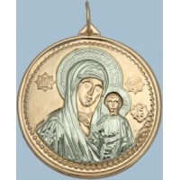 Золотая ладанка "Б.М.Казанская" шк-3556-2